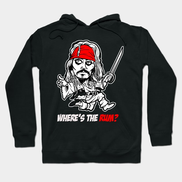 Where's the RUM? Hoodie by the Mad Artist